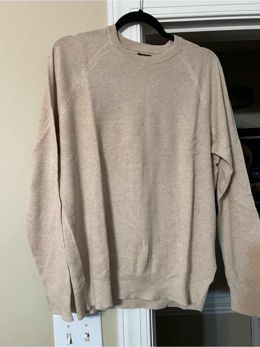 J. Crew Men's Crewneck Sweater in Light Beige